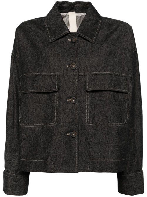 Oversized trucker jacket - Black