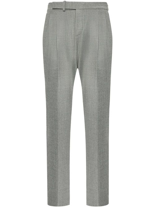 Pleat-detailing tailored trousers - Grey