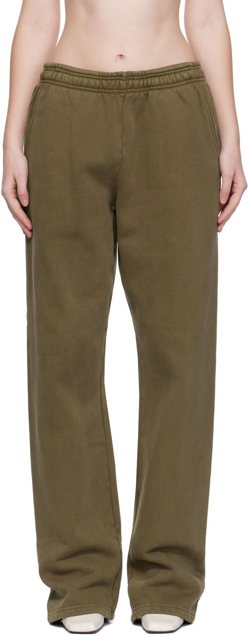 Green Straight-Leg Sweatpants