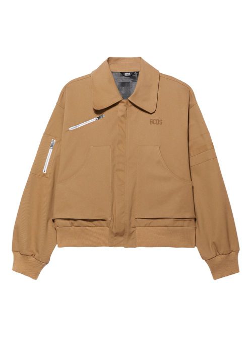 GCDS canvas shirt jacket - Neutrals