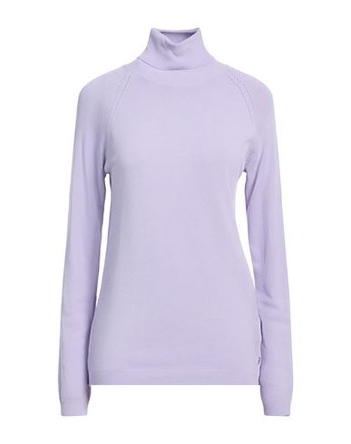 Knit Woman Turtleneck Lilac Size L Viscose, Polyamide