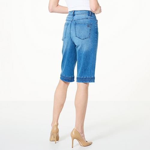 New Classic Stretch Crochet Insert Bermuda Shorts - Blue