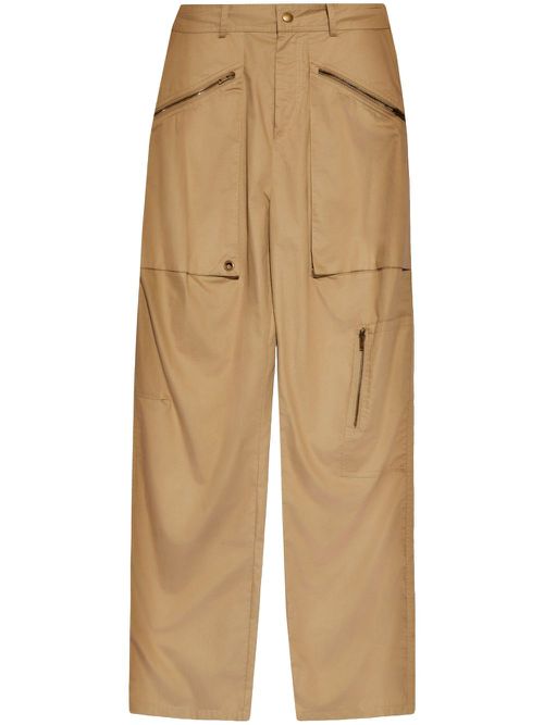 Jolande cotton cargo trousers - Neutrals