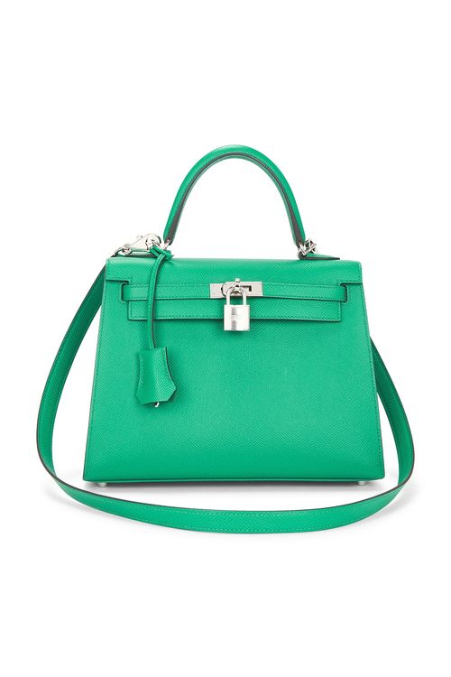 Hermes Hermes Epsom Kelly 25 Handbag in Vert Jade - Green. a