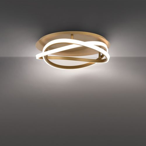 Aged Brass LED Flush Mount from the Veloce Collection