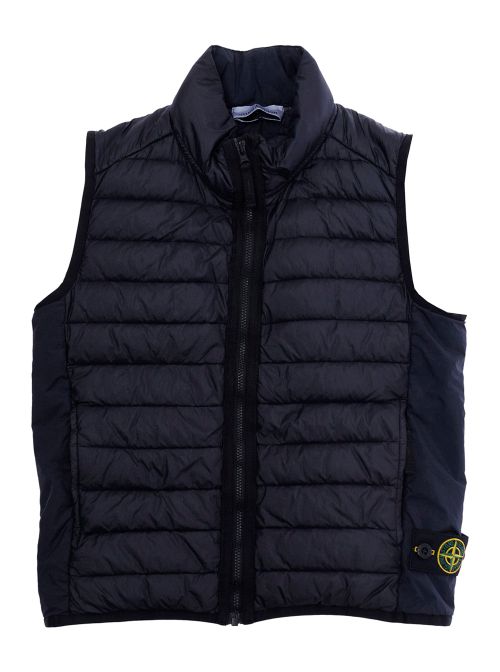 Quilted Polyamide Down Jacket — Navy