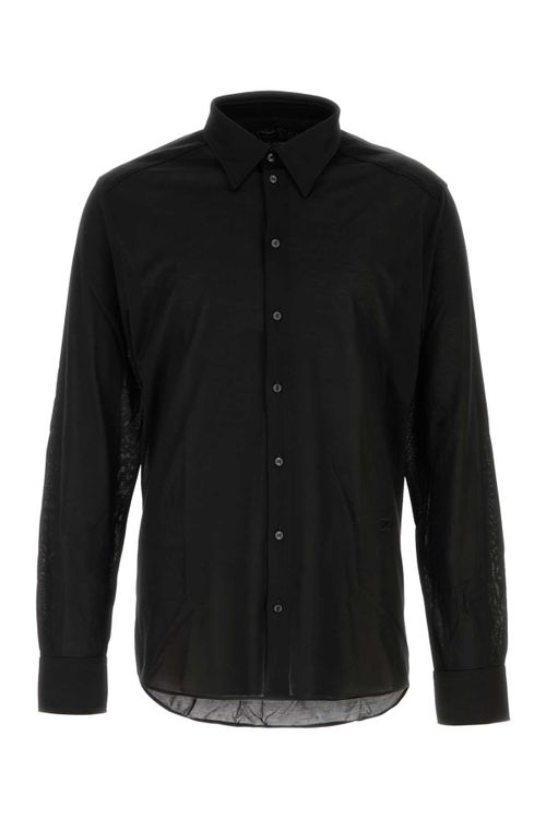 Silk Jersey Shirt — Black