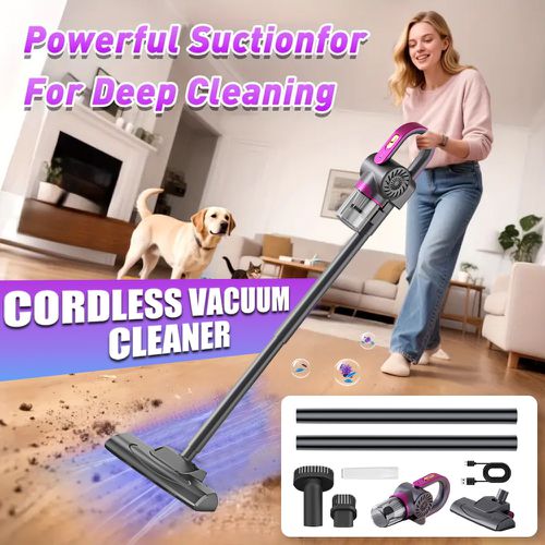 TEMU 4-in-1 Handheld Vacuum Cleaner Ultra Lightweight Cordless Stick Vac - 8000 Pa Powerful Suction, 40000rpm Motor, Vacuuming & Mopping & Sweeping