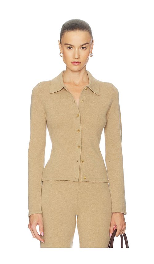 L'Academie by Marianna Berke Button Down Top in Brown. XL. Also in L, M, S
