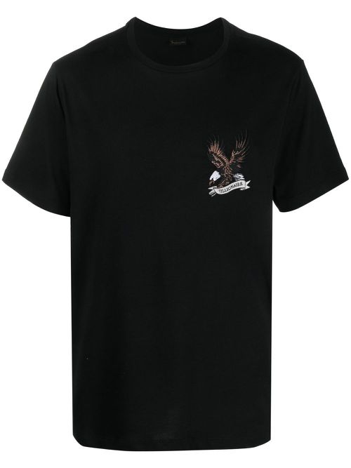 Crest-logo crew-neck T-shirt - Black
