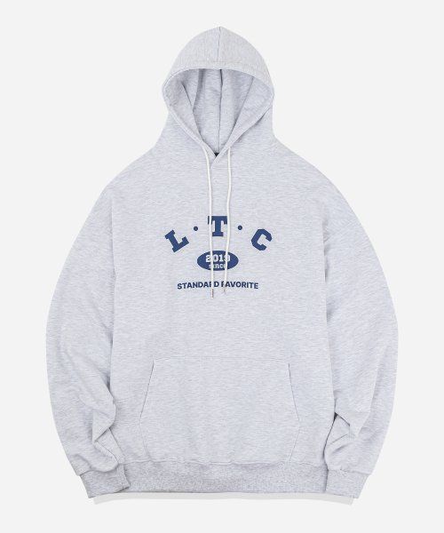 I am overfit sweat hoodie white melange