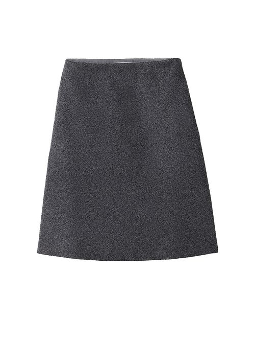 Women's Shetland Wool Skirt - Grey