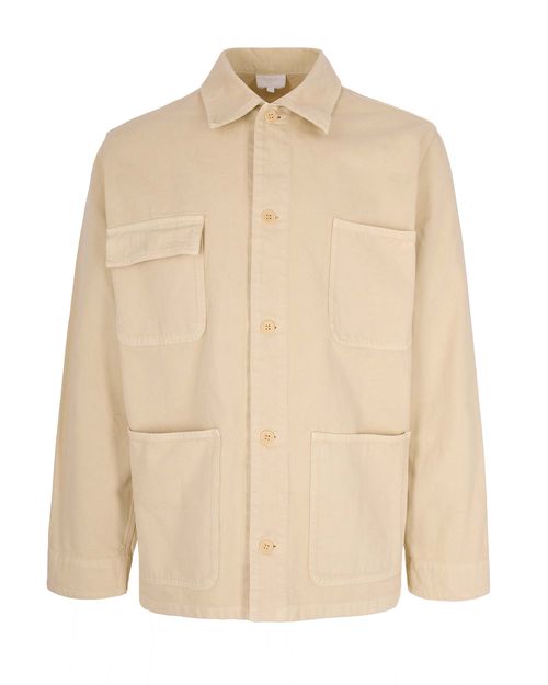 Organic Cotton Denim Jacket — Beige