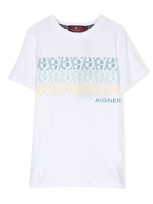 Logo-print cotton T-shirt - White