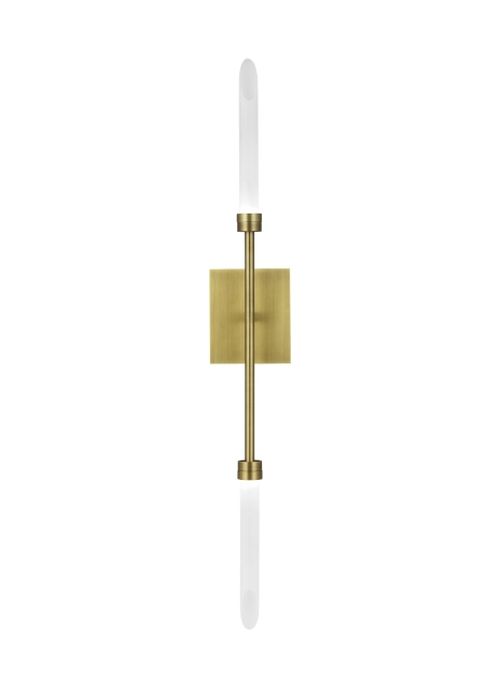 Aged Brass LED Wall Sconce from the Spur Collection