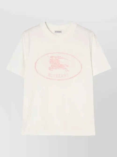 Burberry - regular fit cotton jersey crew neck t shirt