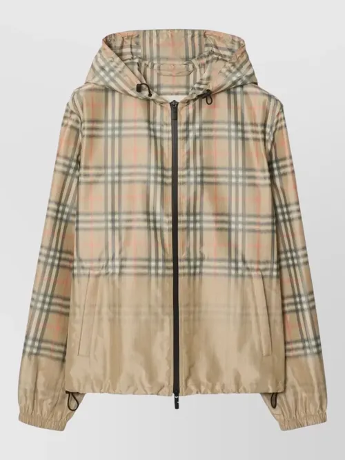 Burberry - hooded jacket drawstring hem elastic cuff