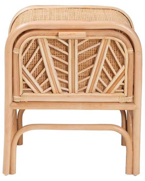 Carabella Bohemian Rattan 1-Drawer Nightstand