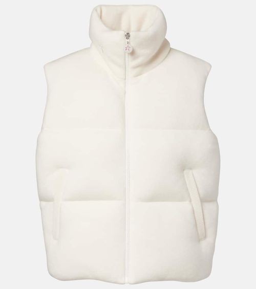 Wool and cashmere down vest