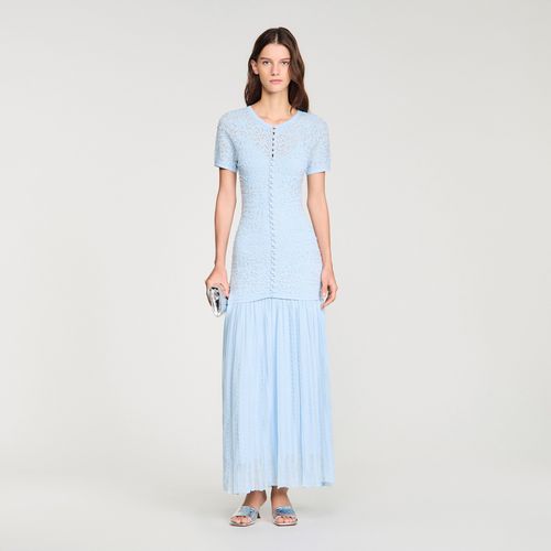 Beaded knit maxi dre