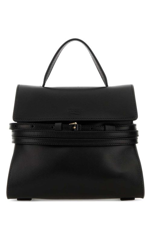 Black Nappa Leather Small Tie Me Handbag