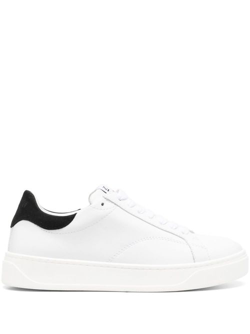 Logo-patch lace-up sneakers - White