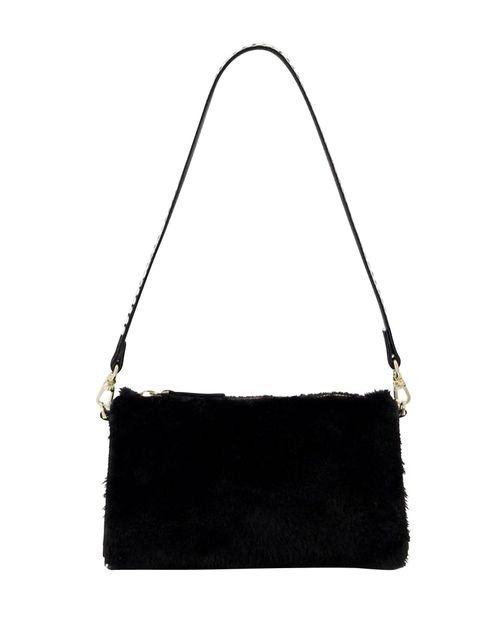 Mini Prism Bag in Black Leather