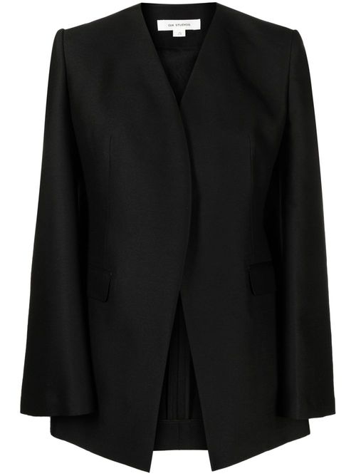 Gia wide-sleeved blazer - Black