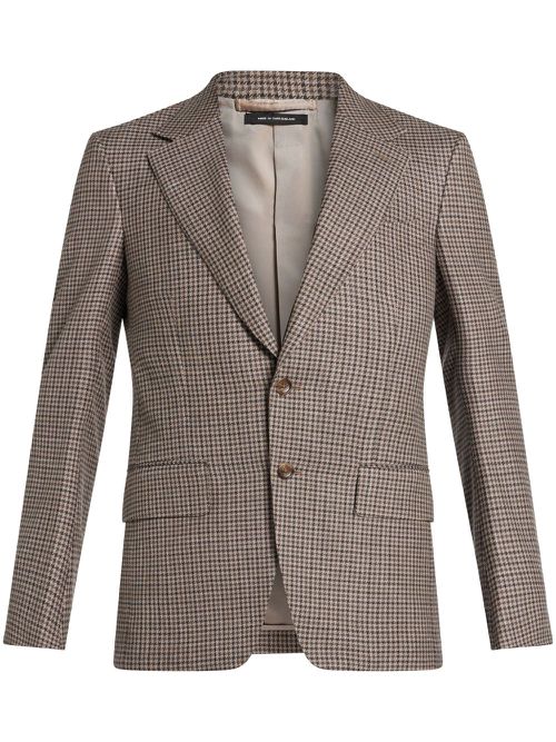 Checked blazer - Brown