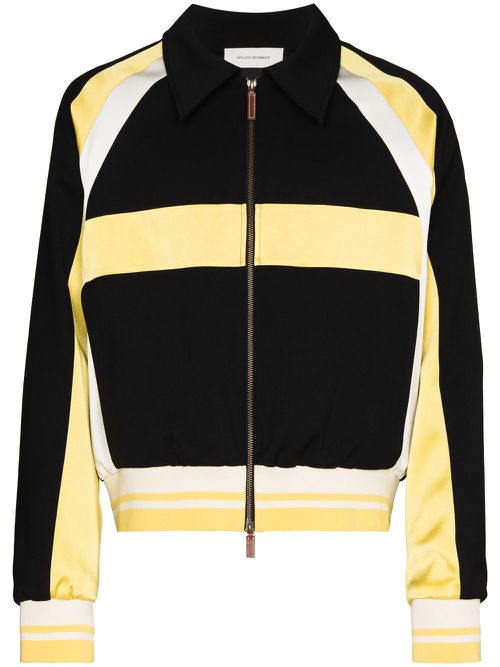 Isaacs panelled bomber jacket - Black