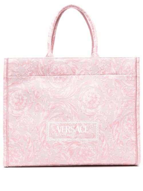 Barocco Athena jacquard tote bag - Pink