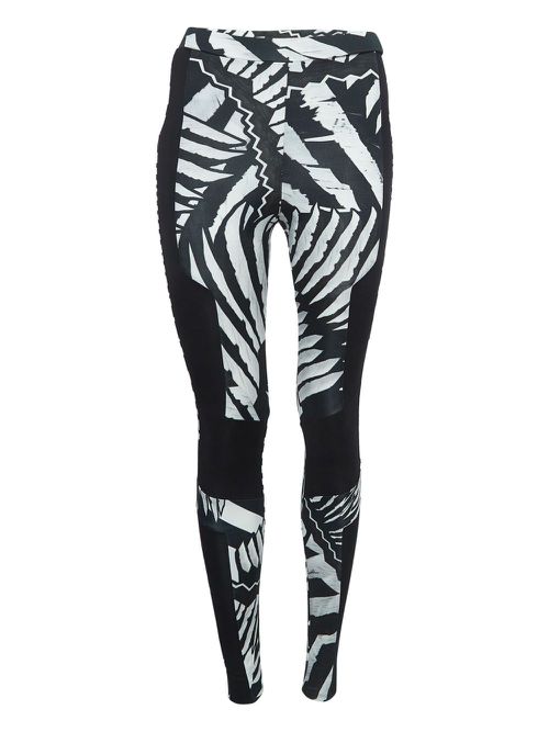 Zebra-print leggings - Black
