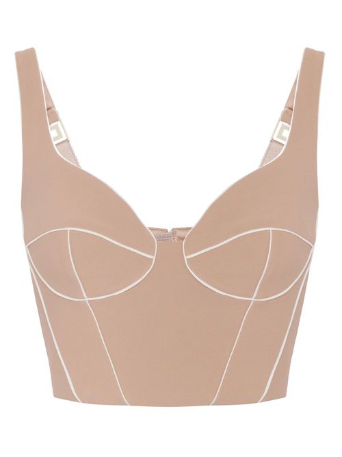 Contrasting piping top - Pink