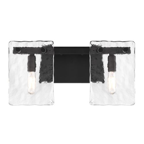 Genry 2-Light Bathroom Vanity Light in Matte Black