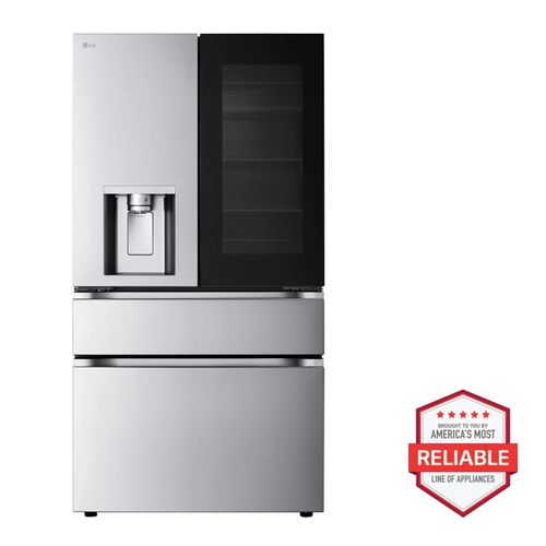 LG Smart InstaView® Standard-Depth MAX™ 4-Door French Door Refrigerator with Full-Convert Drawer™, Print Proof Stainless Steel, 29 cu. ft.