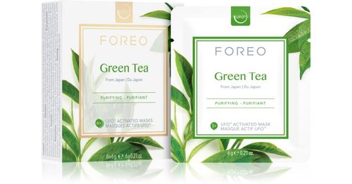 FOREO UFO™ Green Tea maschera rinfrescante e lenitiva 6× 6 g
