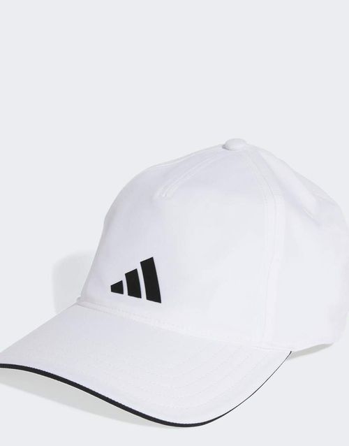 Adidas performance Aeroready b-ball cap in white / black / black