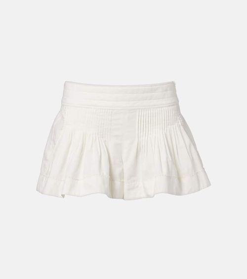 Cybila gathered cotton shorts