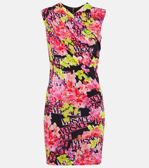 Floral-print jersey minidress