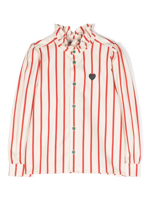 Stripe-print organic-cotton shirt - Neutrals