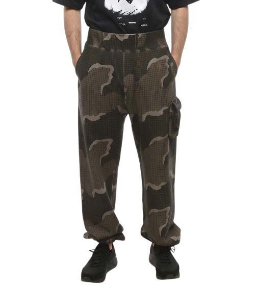 Brown Camo Print Track Pants