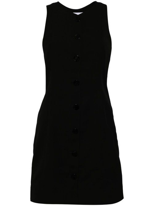 Light Twill Suiting mini dress - Black
