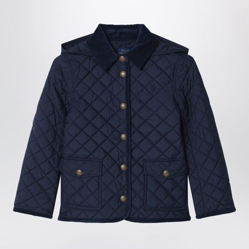 Navy quilted barn jacket