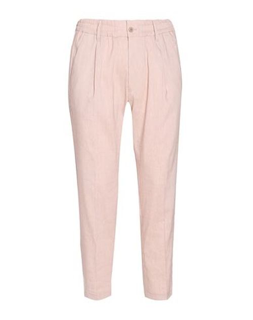 Man Pants Light pink Size 32 Linen, Polyester, Viscose, Elastane