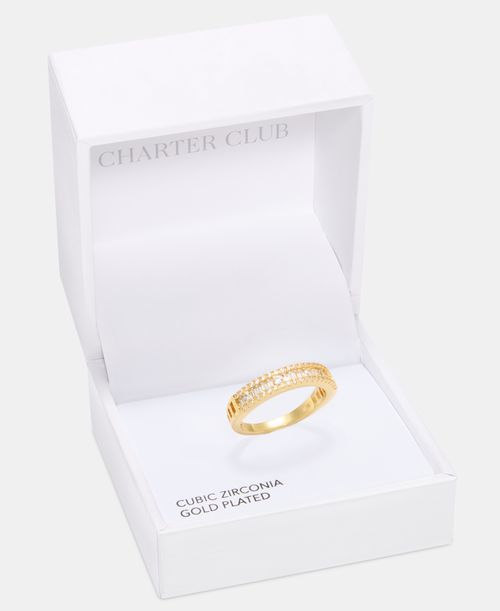 Cubic Zirconia Band Ring, Macy's Exclusive - Gold