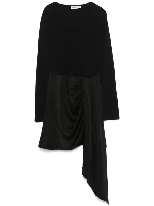 Draped mini dress - Black
