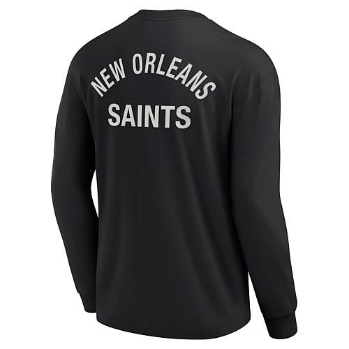 Unisex Black New Orleans Saints Super Soft Long Sleeve T-Shirt - Size 2xl
