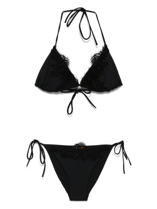 Ermanno Scervino lace-trim bikini set - Black