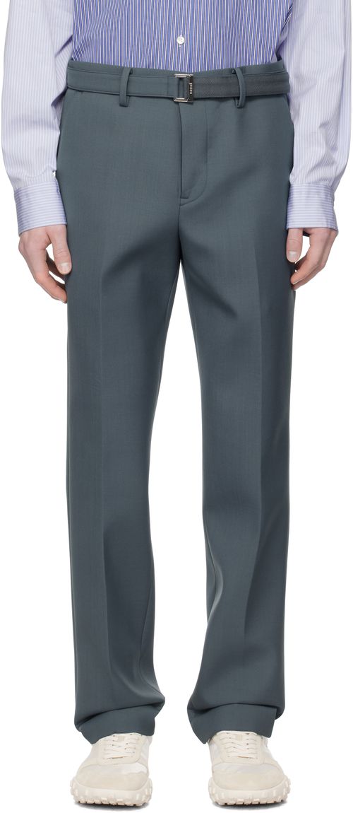 Sacai Blue Suiting Bonding Trousers