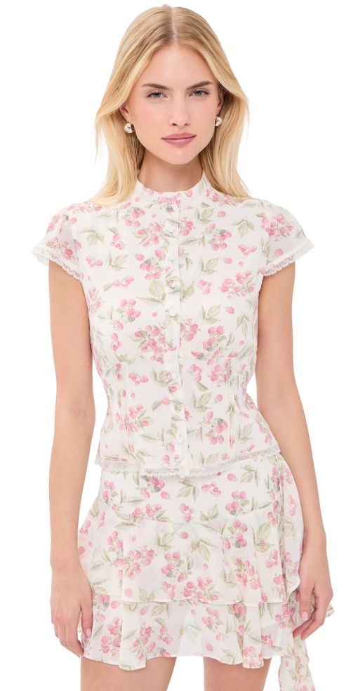 Talia Top Garden Raspberry